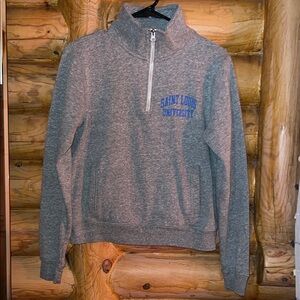 Redshirt - Saint Louis University / SLU Gray Quarter-Zip Pullover - Size S